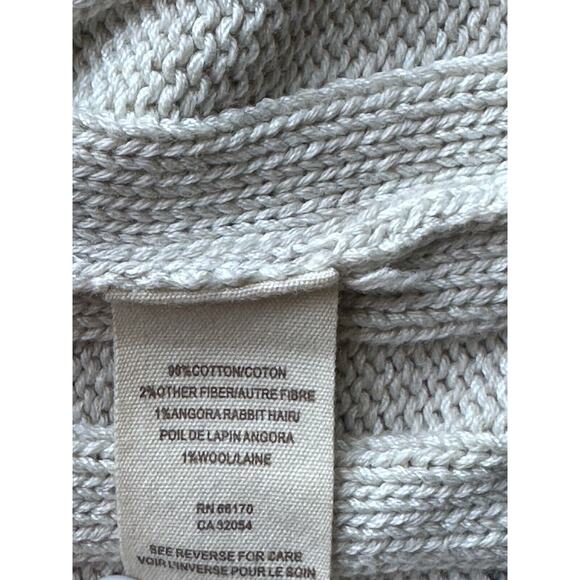 Free People Walk in the Park Wool Angora Cotton Button Cardigan Sweater Size L - Picture 4 of 9